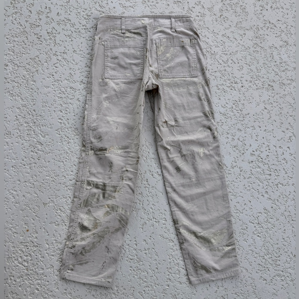 ANTHROPOLOGIE The Wanderer Womens Pants Size 25 Tan Gold Painted Straight NWOT - Picture 7 of 11